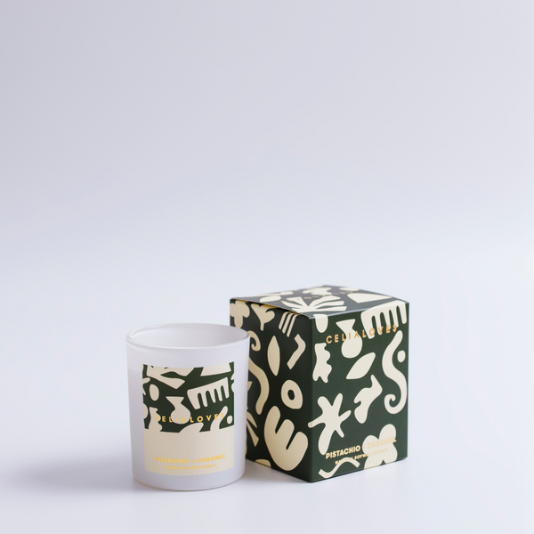 Pistachio + Caramel candle