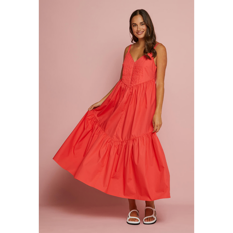 Antherton Pintuck Dress - Sunkiss