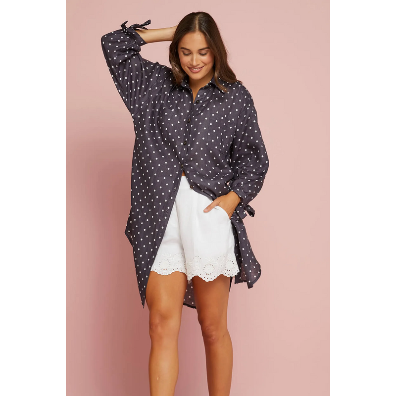 Saratoga Shirt - Navy Dot