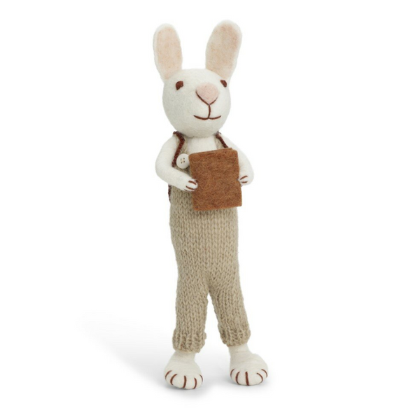 Big Bunny - White Bunny with Green Pants + Book
