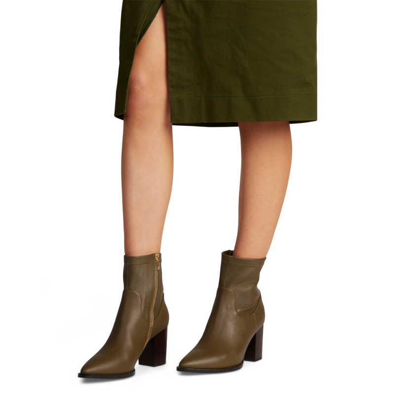 Gabby Boot - Khaki Calf