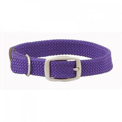 Small Double Braided Dog Collar - Purple
