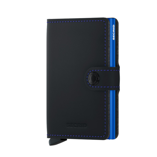 Miniwallet - Matte Black + Blue