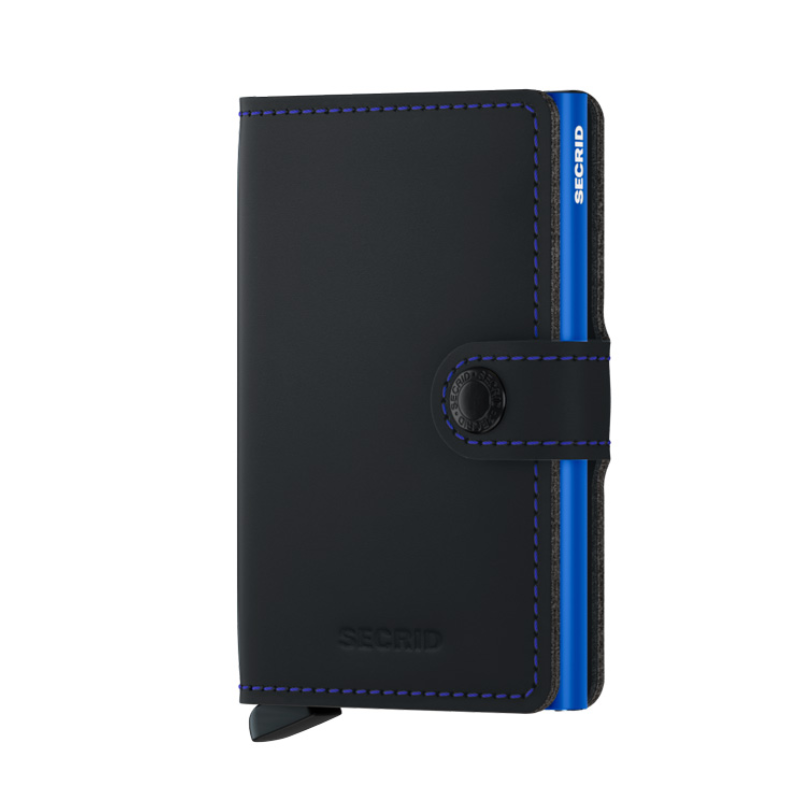 Miniwallet - Matte Black + Blue
