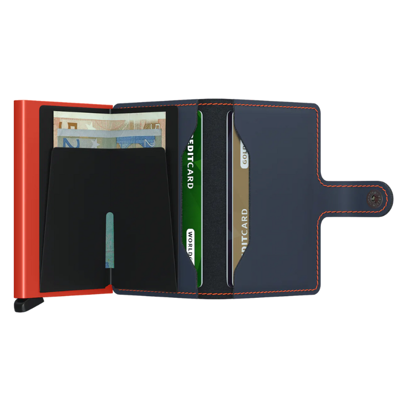 Miniwallet - Matte Night Blue + Orange