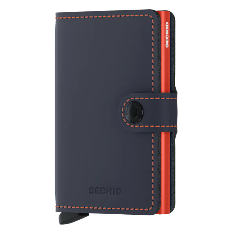 Miniwallet - Matte Night Blue + Orange