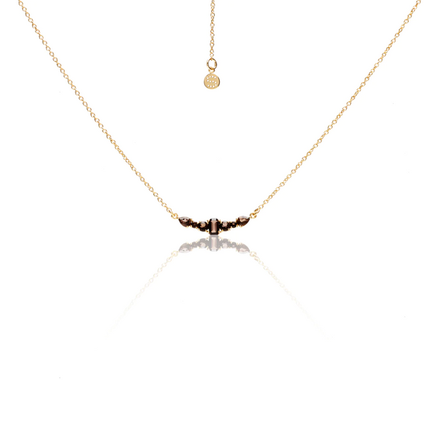 Theia Necklace Smokey Quartz - Gold