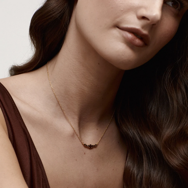 Theia Necklace Smokey Quartz - Gold
