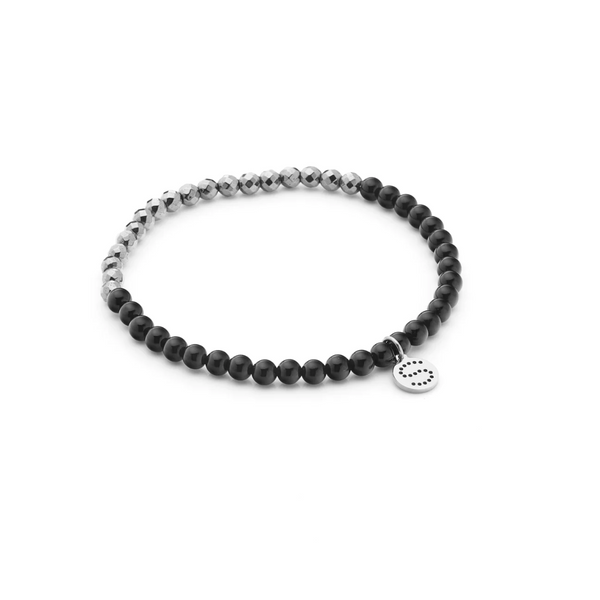 Party At The Front Bracelet - Black Onyx + SIlver