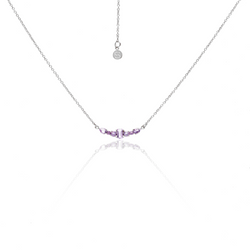Theia Necklace Amethyst - Silver