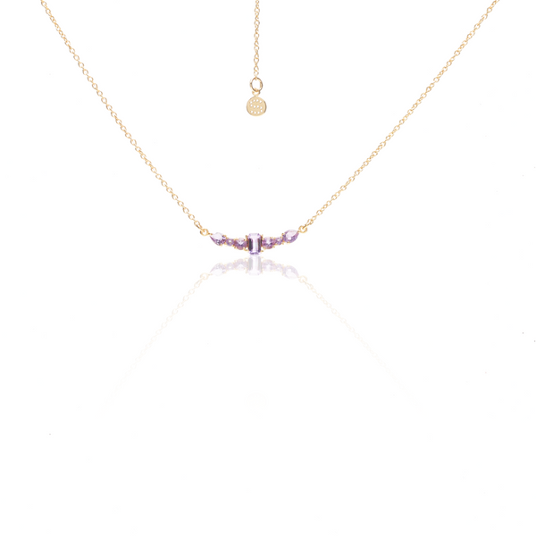 Theia Necklace Amethyst - Gold