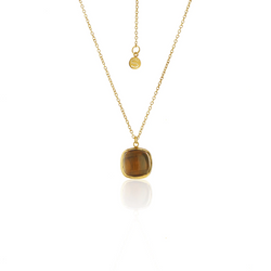 Heritage Necklace - Tigers Eye + Gold