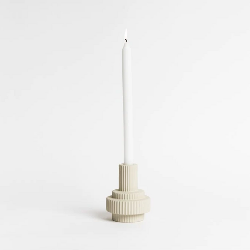 Burj Candle Holder - Pastel Brown