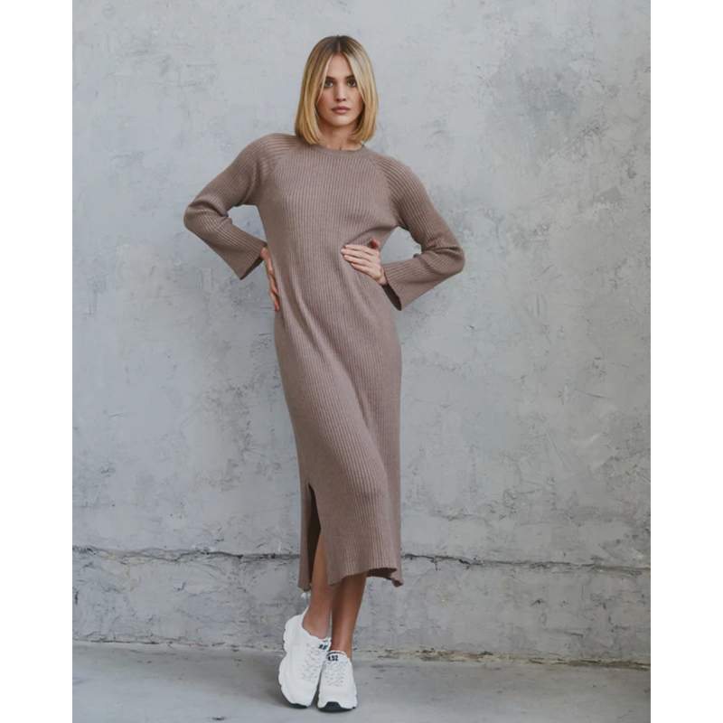 Indy Cashmere knit dress - Taupe