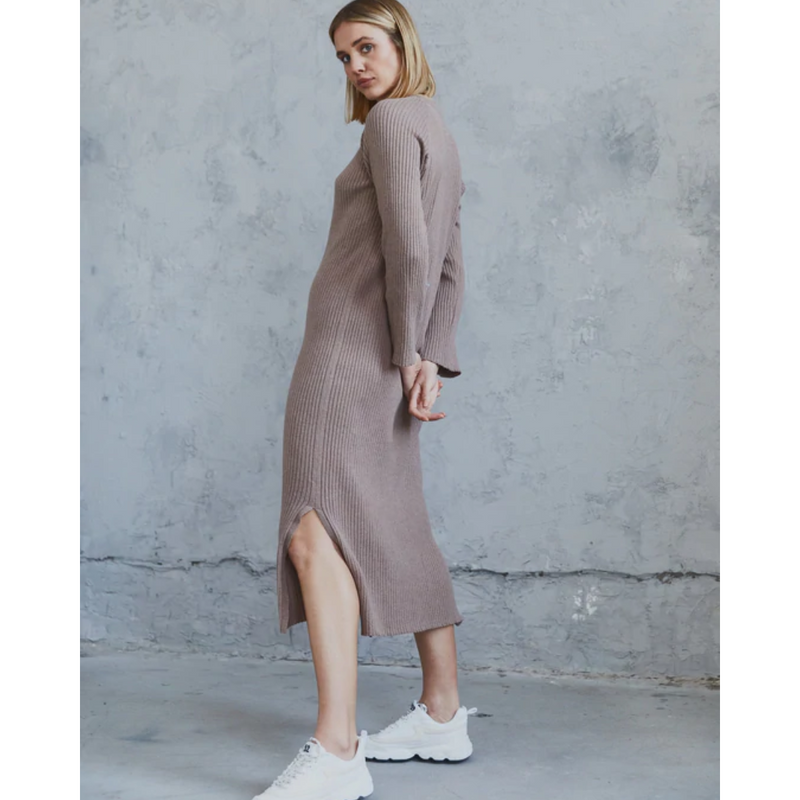 Indy Cashmere knit dress - Taupe