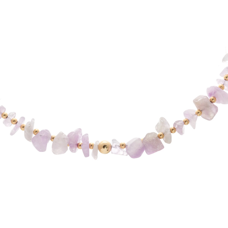 Amuleto Choker Amethyst Chip Necklace