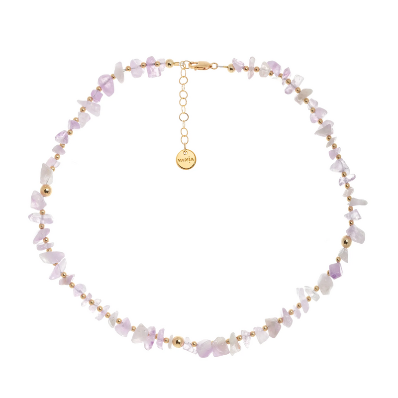 Amuleto Choker Amethyst Chip Necklace