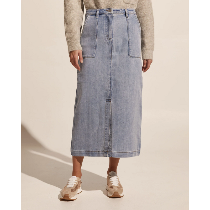 Loft Skirt - Washed Denim